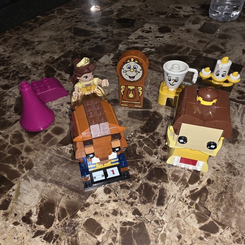 2017 LEGO BRICKHEADZ BEAUTY & BEAST PLUS 10960 DUPLO BELLS BALLROOM PIECES - Picture 4 of 10
